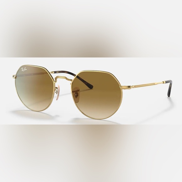Ray Ban Jack Sunglasses in Arista Gold And Brown main image 4